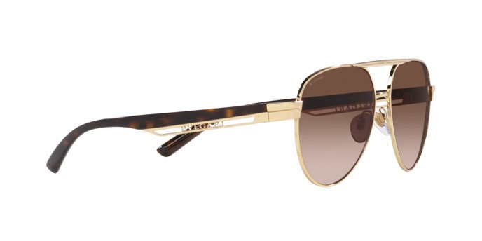 Sonnenbrillen Bulgari BV 6189 (278/13) farbe oro pallido form aviator gläser marrone sfumato