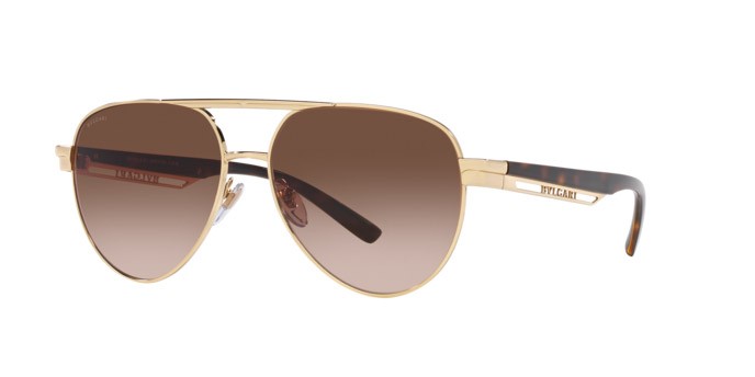Sonnenbrillen Bulgari BV 6189 (278/13) farbe oro pallido form aviator gläser marrone sfumato