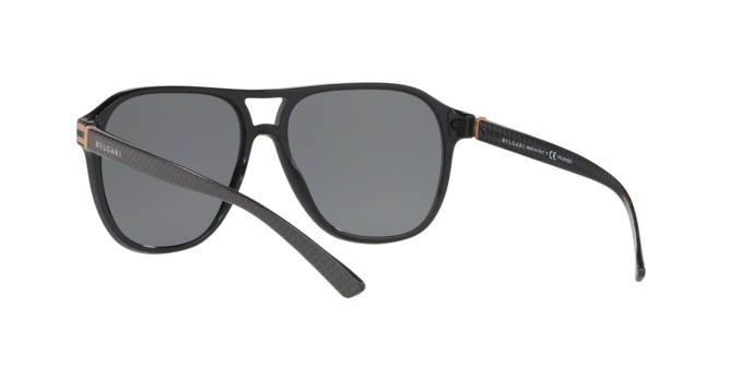 Sonnenbrillen Bvlgari BV 7034 (501/81) farbe black form aviator gläser polar grey