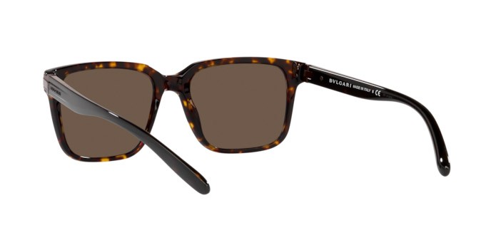 Sonnenbrillen Bulgari BV 7036 (504/53) farbe havana form rechteckig gläser dark brown
