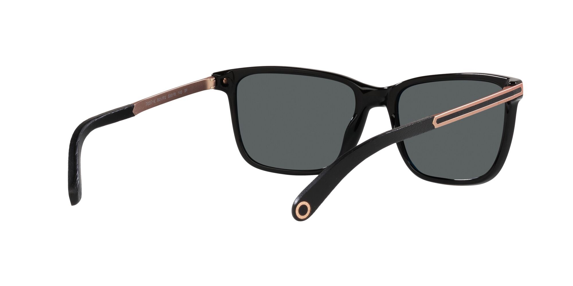 Sonnenbrillen Bulgari BV 7037K (501/P2) farbe nero form rechteckig gläser polar grigio scuro