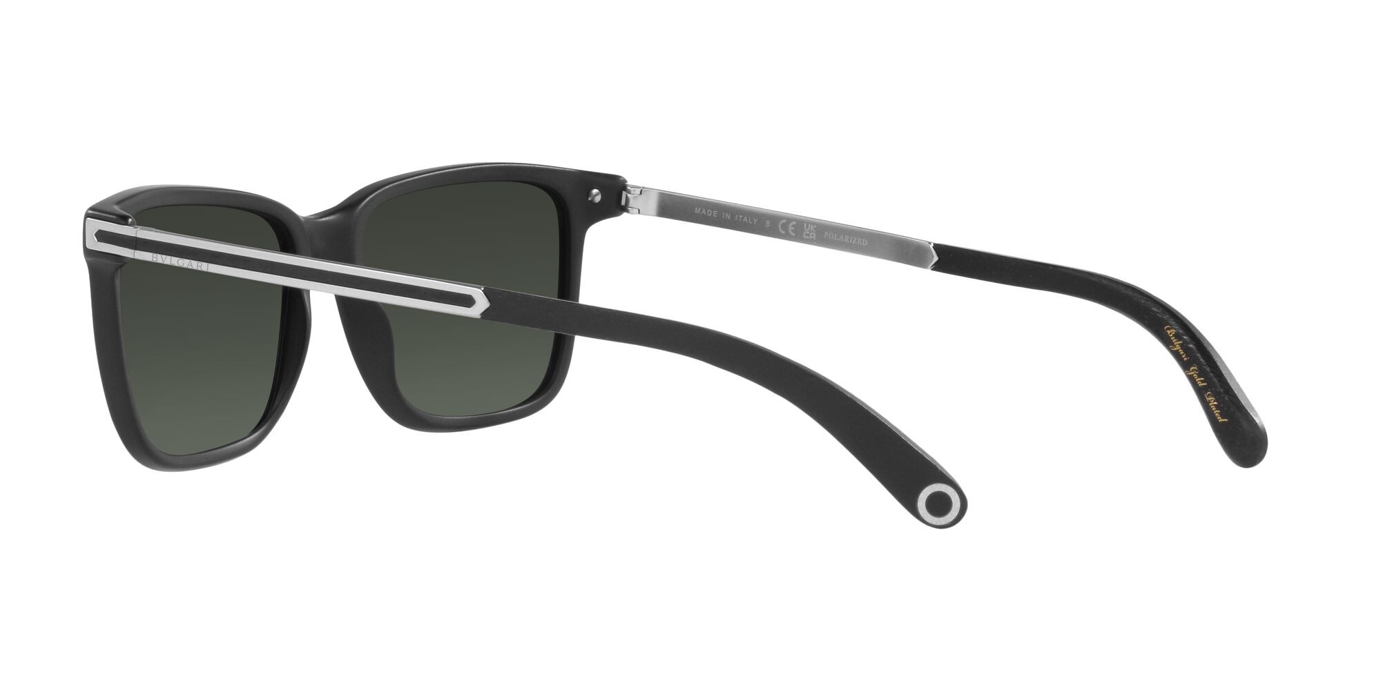 Sonnenbrillen Bulgari BV 7037K (5313W1) farbe nero opaco form rechteckig gläser polar grigio scuro specchiato argento