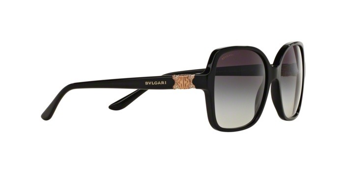 Sonnenbrillen Bvlgari BV 8164B (501/8G) farbe black form quadratisch gläser gray gradient