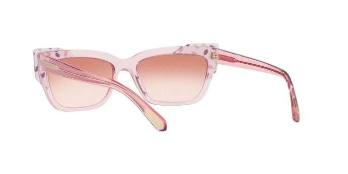 Sonnenbrillen Bvlgari BV 8219 (54626F) farbe gold/violet transparent pink form rechteckig gläser gradient pink mirror pink