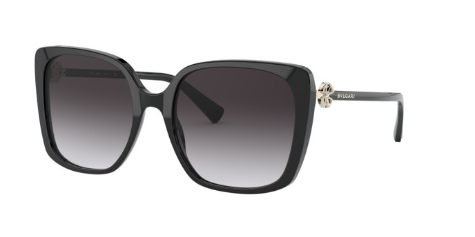 Sonnenbrillen Bvlgari BV 8225B (501/8G) farbe black form quadratisch gläser grey gradient