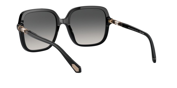 Sonnenbrillen Bulgari BV 8228B (501/T3) farbe black form quadratisch gläser polar grey gradient