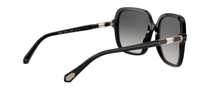 Sonnenbrillen Bulgari BV 8228B (501/T3) farbe black form quadratisch gläser polar grey gradient