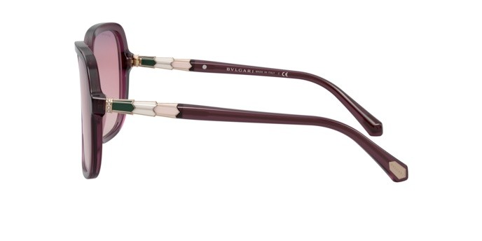 Sonnenbrillen Bulgari BV 8228B (5486U6) farbe transparent purple form quadratisch gläser tri-grad lt brown/violet/blue