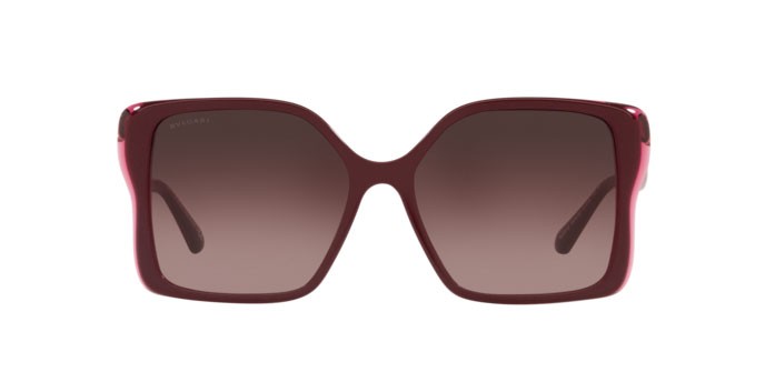 Sonnenbrillen Bulgari BV 8229B (5469E2) farbe bordeaux on transparent red form schmetterling gläser brown grad purple grad black