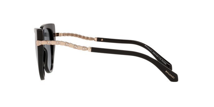 Sonnenbrillen Bulgari BV 8236B (501/T3) farbe black form cat-eye gläser polar grey gradient
