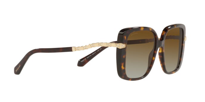 Sonnenbrillen Bulgari BV 8237B (504/T5) farbe havana form quadratisch gläser polar brown gradient