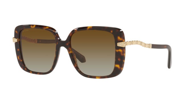 Sonnenbrillen Bulgari BV 8237B (504/T5) farbe havana form quadratisch gläser polar brown gradient