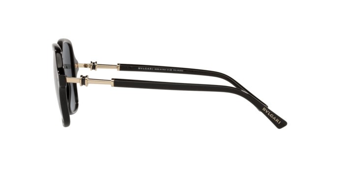 Sonnenbrillen Bulgari BV 8239 (501/T3) farbe black form quadratisch gläser polar grey gradient
