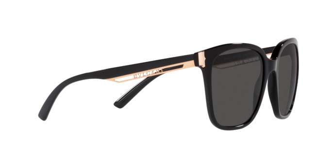 Sonnenbrillen Bulgari BV 8245 (501/87) farbe black form quadratisch gläser dark grey