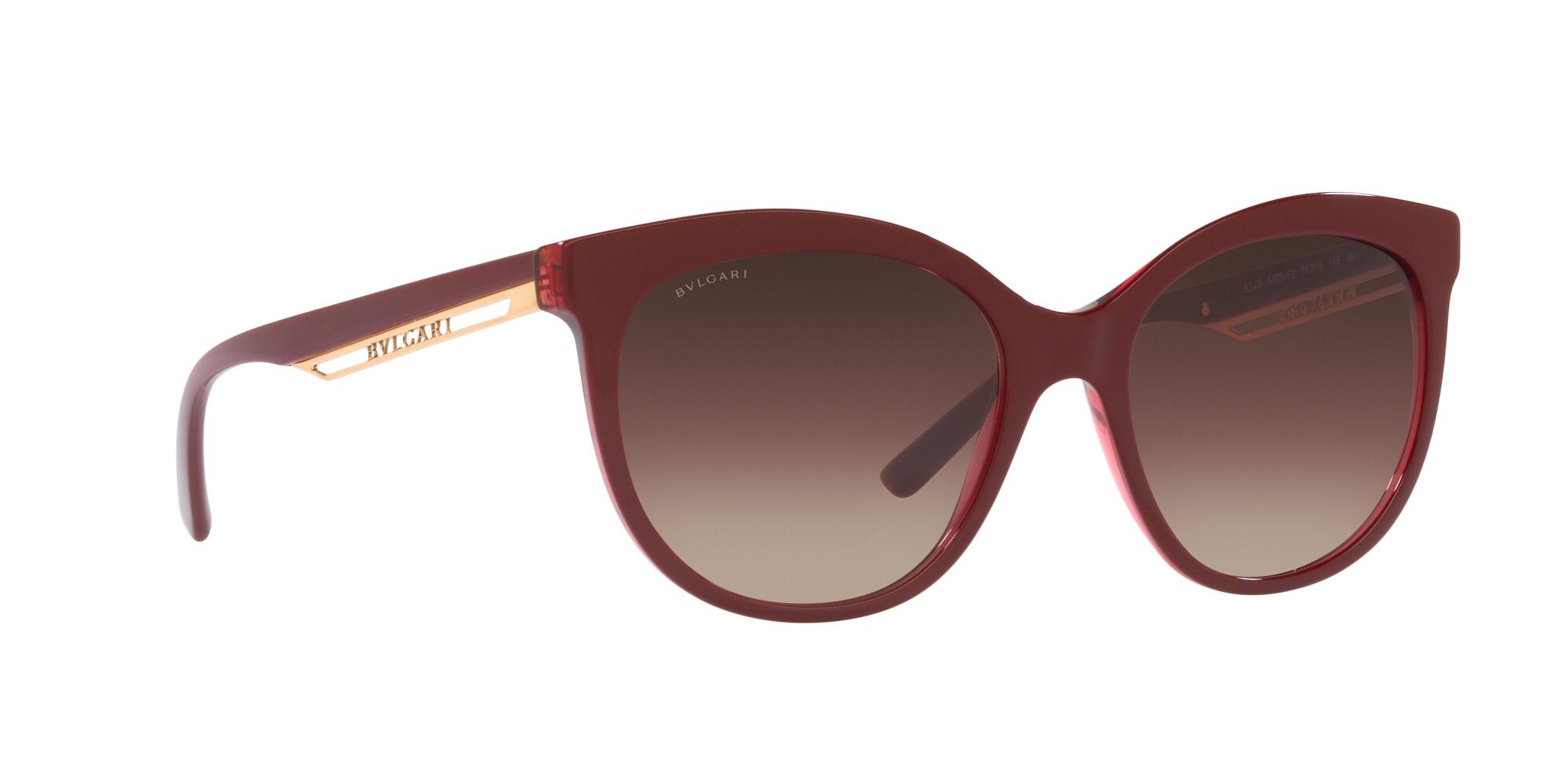 Sonnenbrillen Bulgari BV 8249 (5469E2) farbe bordeaux su rosso trasparente form schmetterling gläser brown grad purple grad black