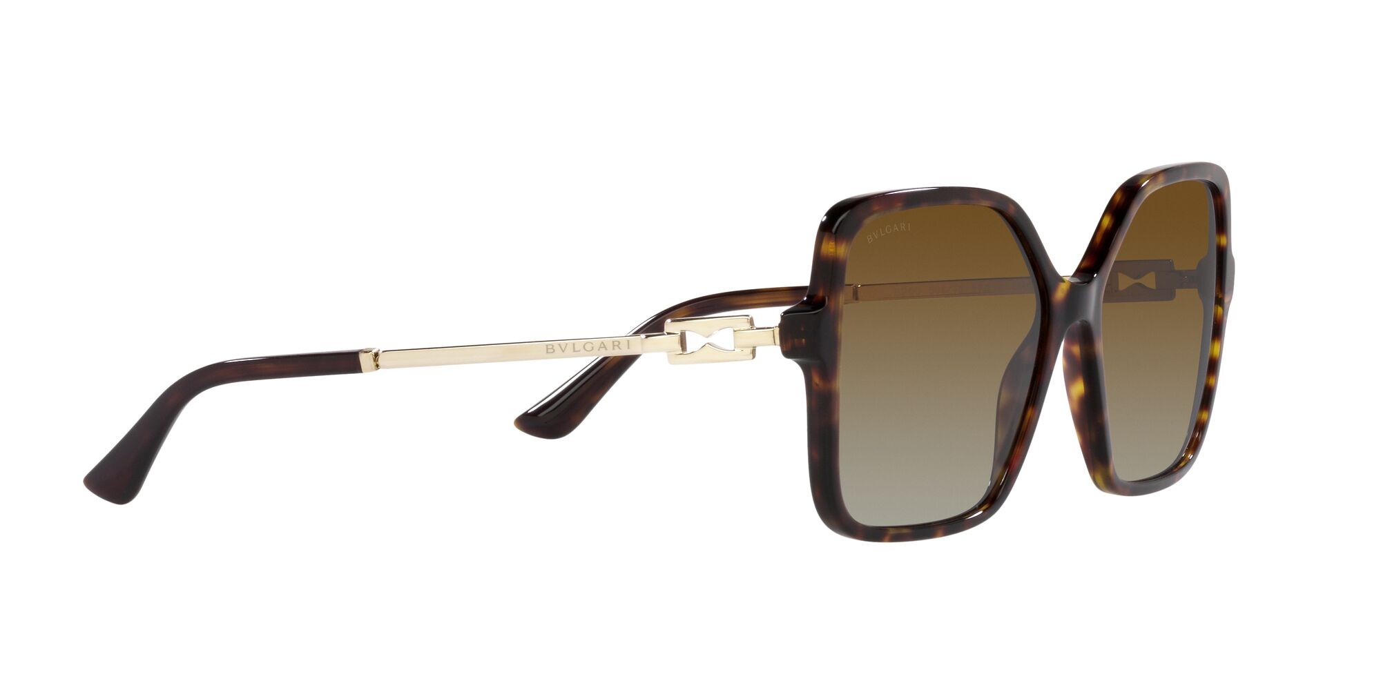 Sonnenbrillen Bulgari BV 8250 (504/T5) farbe havana form quadratisch gläser polarizzata marrone sfumato