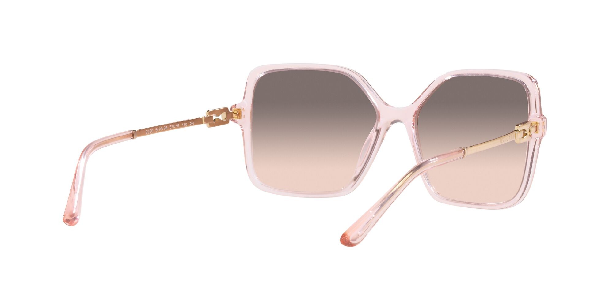 Sonnenbrillen Bulgari BV 8250 (54703B) farbe rosa trasparente form quadratisch gläser rosa sfumato grigio