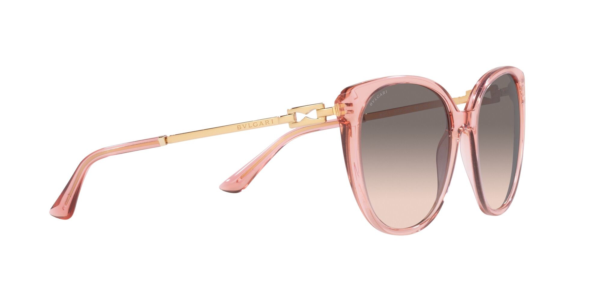 Sonnenbrillen Bulgari BV 8251 (55203B) farbe rosa trasparente form cat-eye gläser rosa sfumato grigio