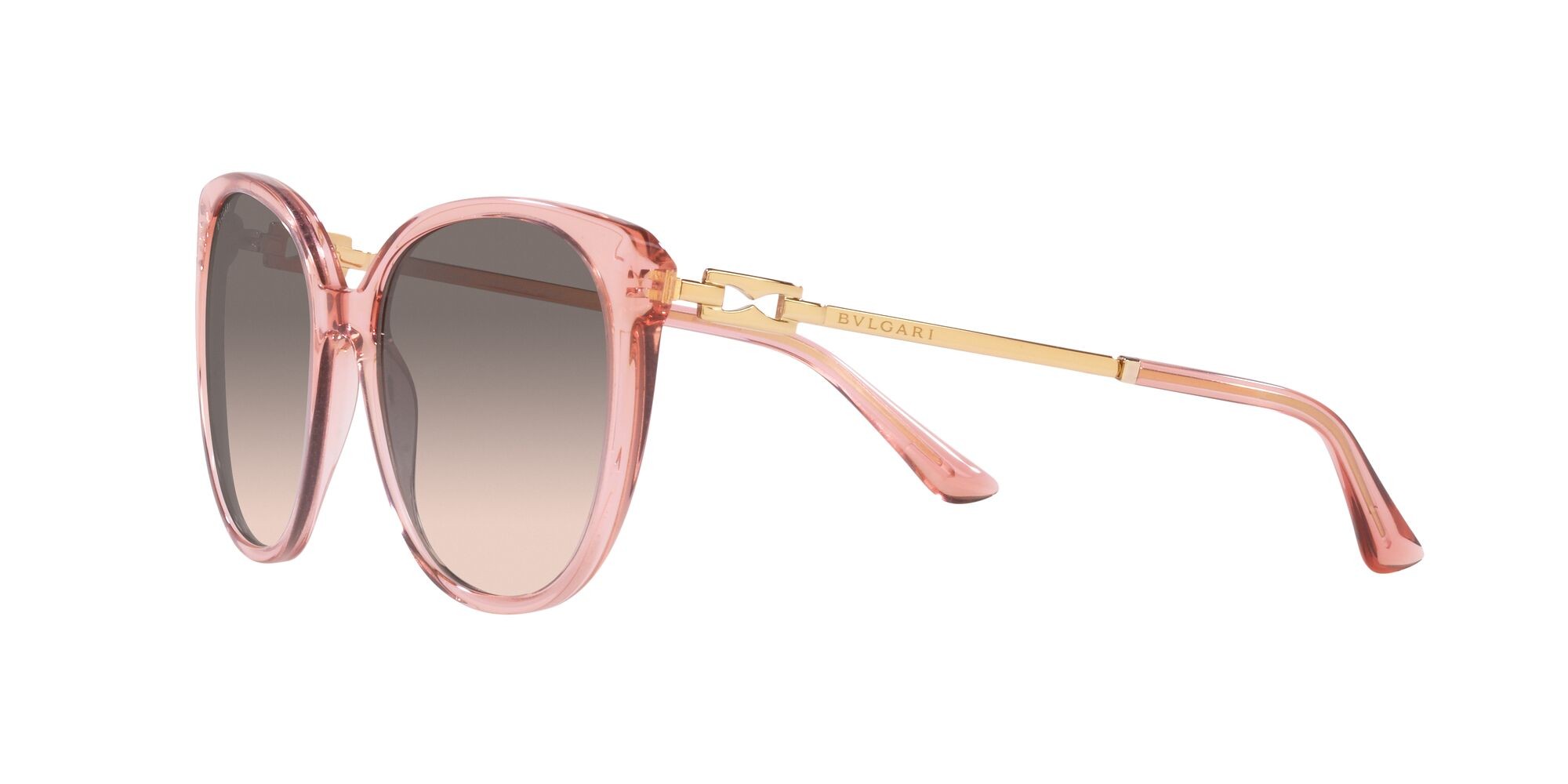 Sonnenbrillen Bulgari BV 8251 (55203B) farbe rosa trasparente form cat-eye gläser rosa sfumato grigio