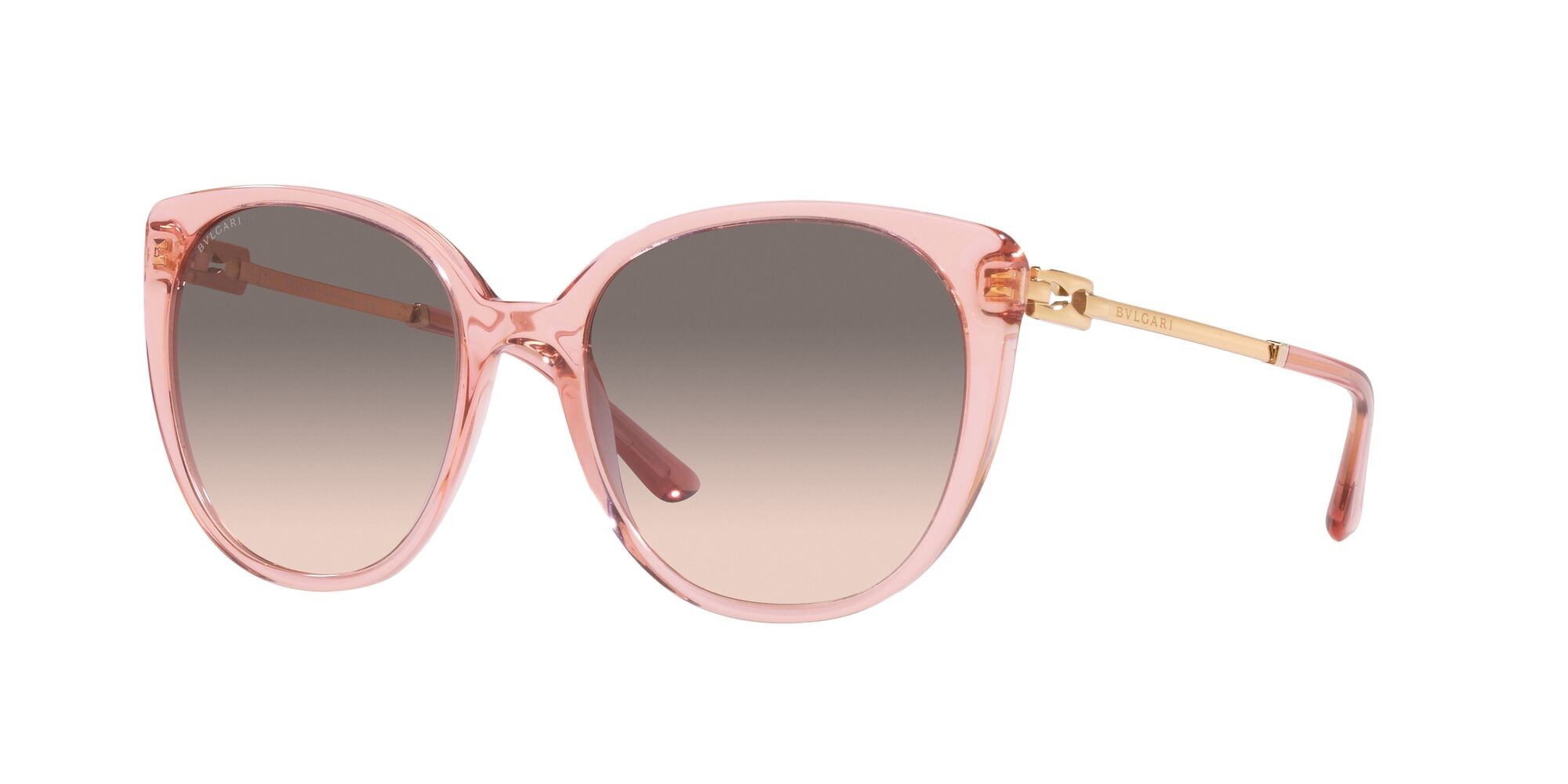 Sonnenbrillen Bulgari BV 8251 (55203B) farbe rosa trasparente form cat-eye gläser rosa sfumato grigio