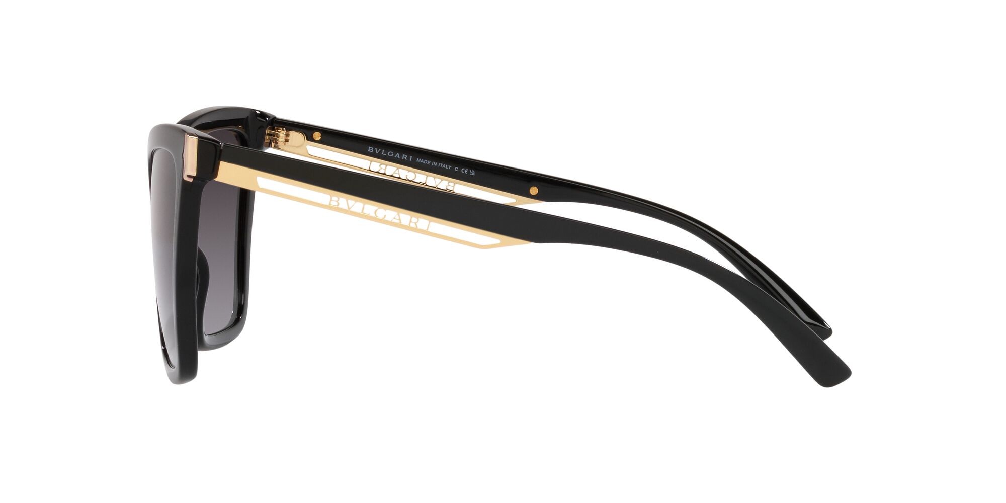 Sonnenbrillen Bulgari BV 8253 (501/8G) farbe nero form schmetterling gläser sfumato grigio