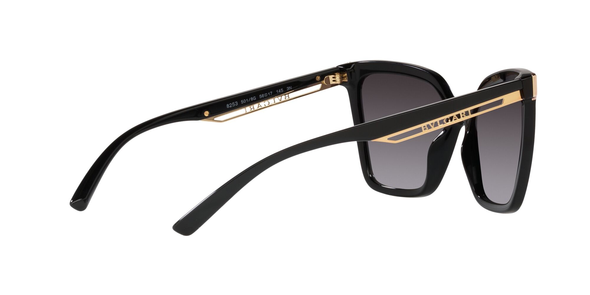 Sonnenbrillen Bulgari BV 8253 (501/8G) farbe nero form schmetterling gläser sfumato grigio