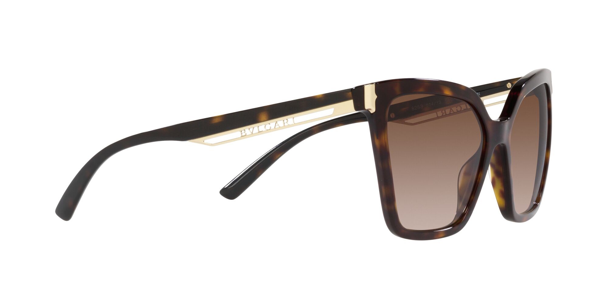 Sonnenbrillen Bulgari BV 8253 (504/13) farbe havana form schmetterling gläser marrone sfumato