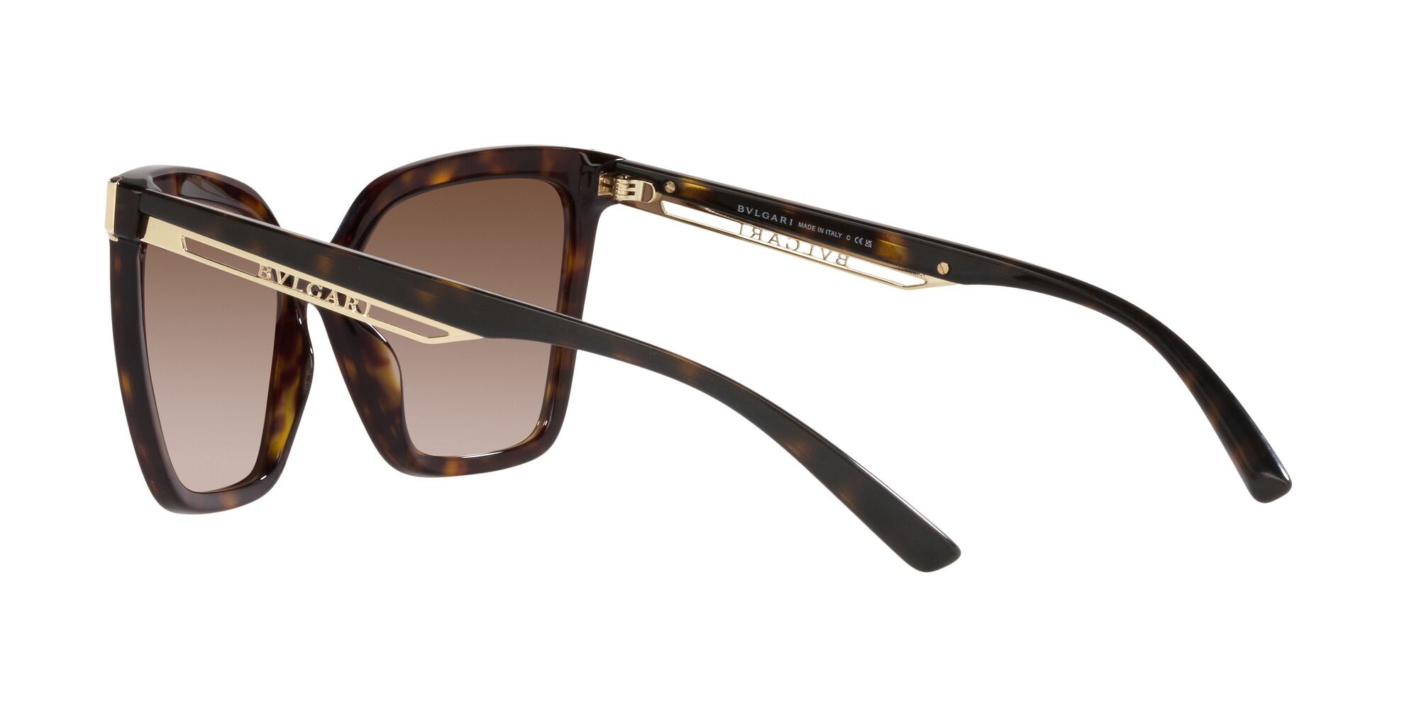 Sonnenbrillen Bulgari BV 8253 (504/13) farbe havana form schmetterling gläser marrone sfumato