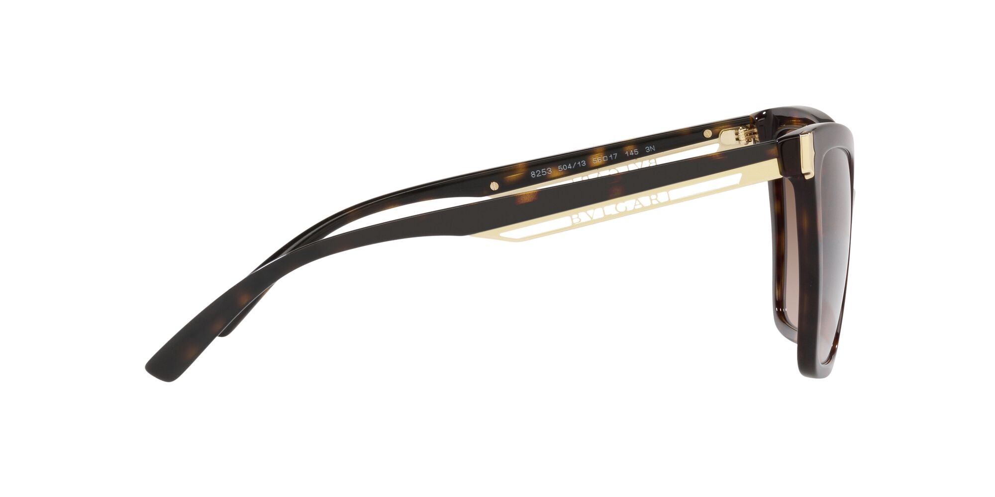 Sonnenbrillen Bulgari BV 8253 (504/13) farbe havana form schmetterling gläser marrone sfumato