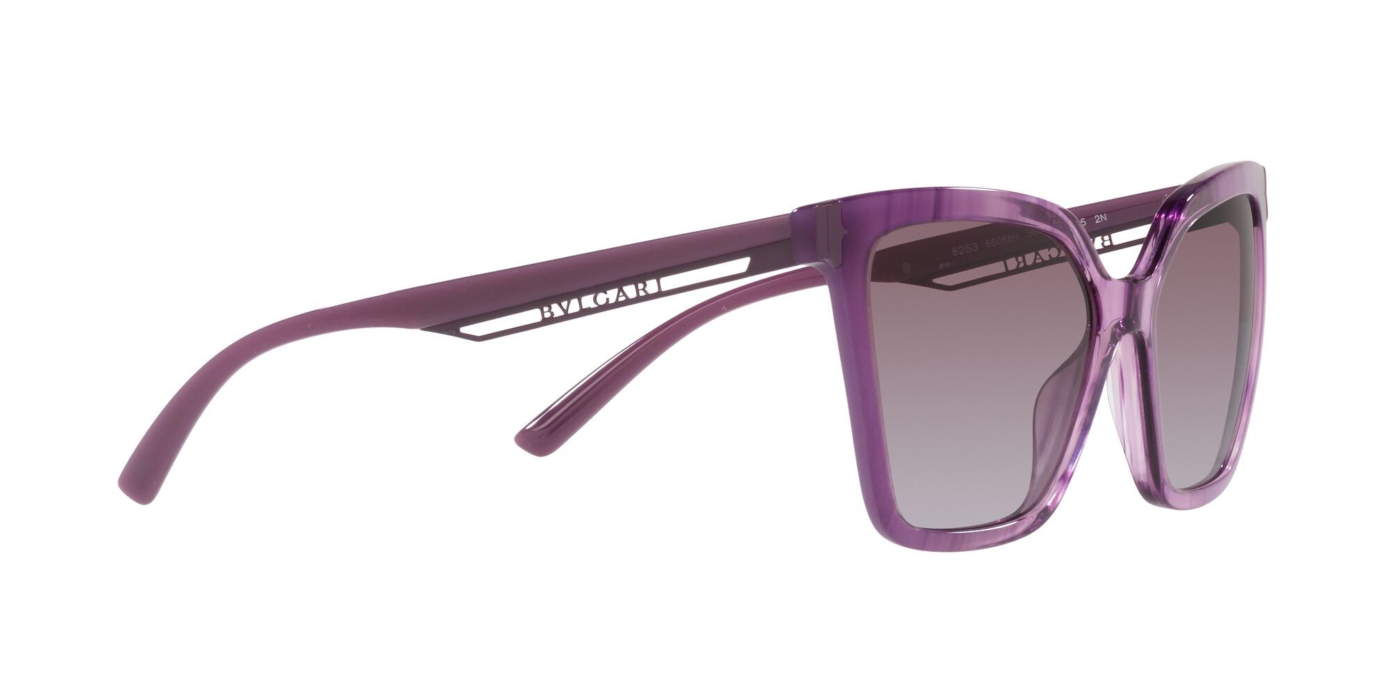 Sonnenbrillen Bulgari BV 8253 (55088H) farbe viola form schmetterling gläser sfumato viola