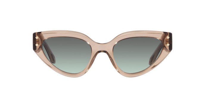 Sonnenbrillen Bulgari BV 8256 (55322A) farbe marrone trasparente form cat-eye gläser verde sfumato