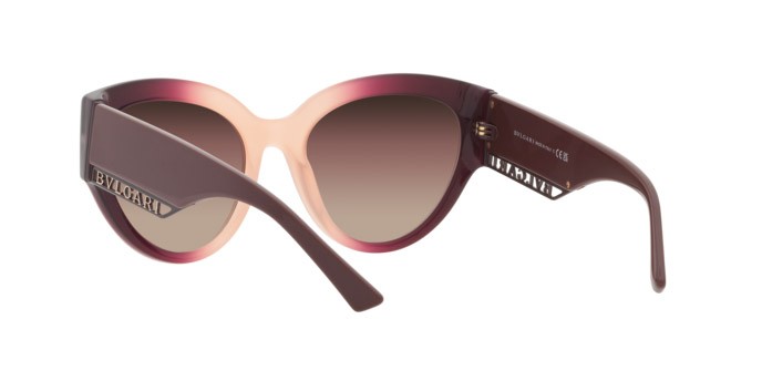 Sonnenbrillen Bulgari BV 8258 (5524E2) farbe bordeaux sfumato rosa form schmetterling gläser marrone sfumato viola sfumato nero