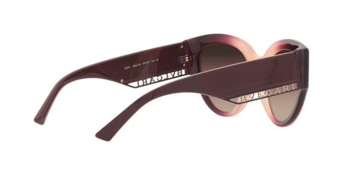 Sonnenbrillen Bulgari BV 8258 (5524E2) farbe bordeaux sfumato rosa form schmetterling gläser marrone sfumato viola sfumato nero