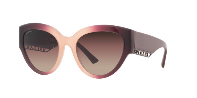 Sonnenbrillen Bulgari BV 8258 (5524E2) farbe bordeaux sfumato rosa form schmetterling gläser marrone sfumato viola sfumato nero