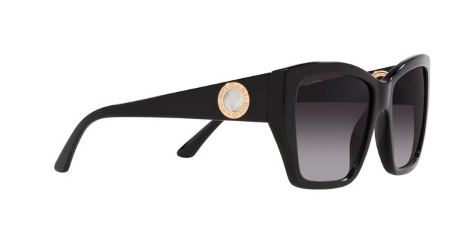 Sonnenbrillen Bulgari BV 8260 (501/8G) farbe nero form quadratisch gläser sfumato grigio