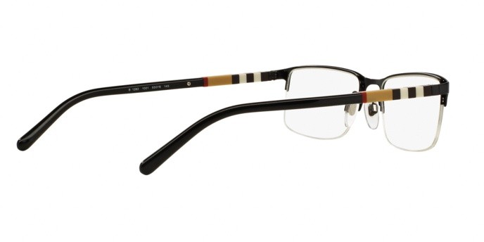 Eyeglasses Burberry BE 1282 (1001) color black shape rectangle lenses demo lens