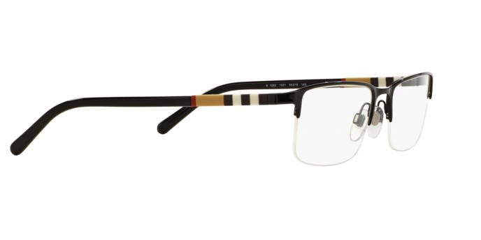 Eyeglasses Burberry BE 1282 (1001) color black shape rectangle lenses demo lens