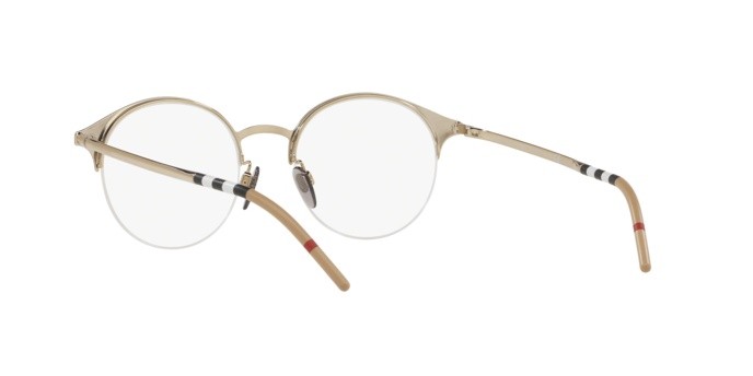 Brillen Burberry BE 1328 (1236) farbe beige/light gold form rund gläser demo lens