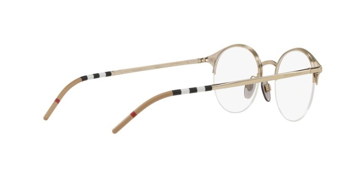 Brillen Burberry BE 1328 (1236) farbe beige/light gold form rund gläser demo lens