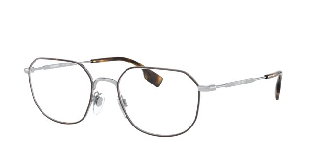 Brillen Burberry BE 1335 (1311) farbe dark havana/silver form quadratisch gläser demo lens