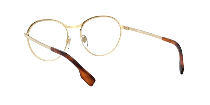 Brillen Burberry BE 1337 (1017) farbe gold form rund gläser demo lens