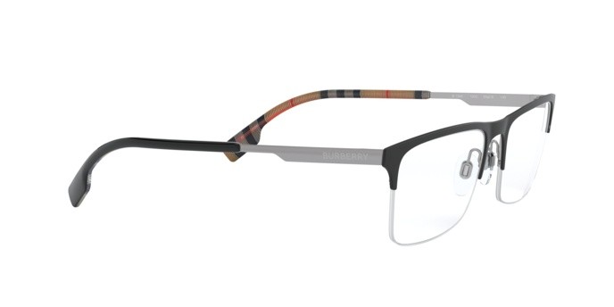 Brillen Burberry BE 1344 (1003) farbe matte black form rechteckig gläser demo lens