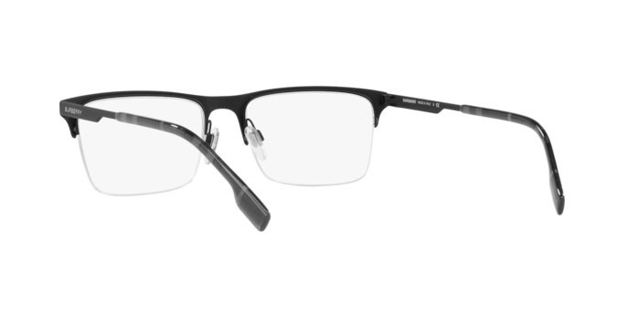 Brillen Burberry Brunel BE 1344 (1007) farbe matte black form rechteckig gläser demo lens