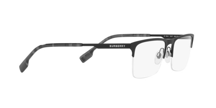 Brillen Burberry Brunel BE 1344 (1007) farbe matte black form rechteckig gläser demo lens