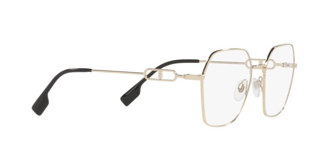 Occhiali da vista Burberry Charley BE 1361 (1109) colore light gold forma irregolare lenti demo lens