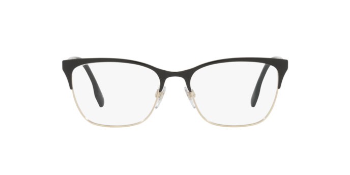 Brillen Burberry Alma BE 1362 (1326) farbe light gold/black form cat-eye gläser demo lens