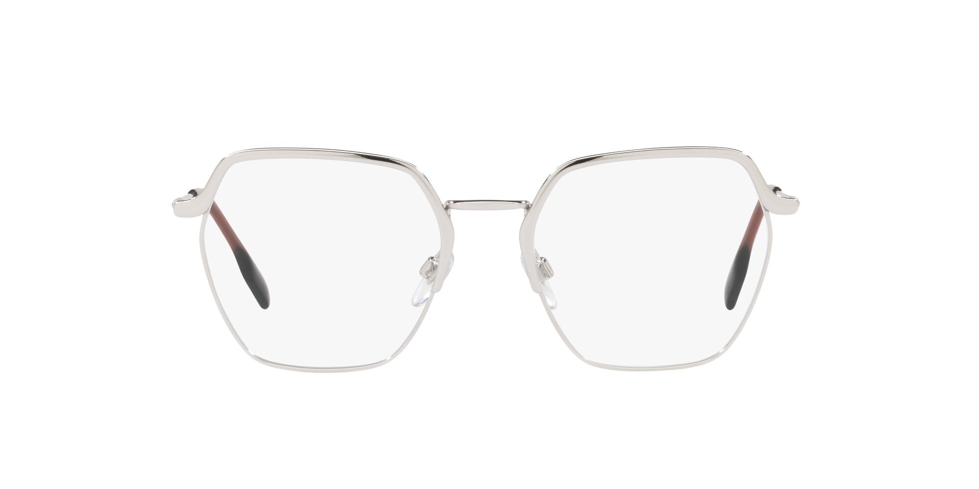Occhiali da vista Burberry Angelica BE 1371 (1005) colore argento forma irregolare lenti lente demo
