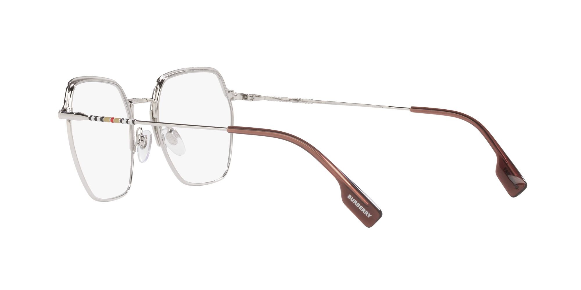 Occhiali da vista Burberry Angelica BE 1371 (1005) colore argento forma irregolare lenti lente demo