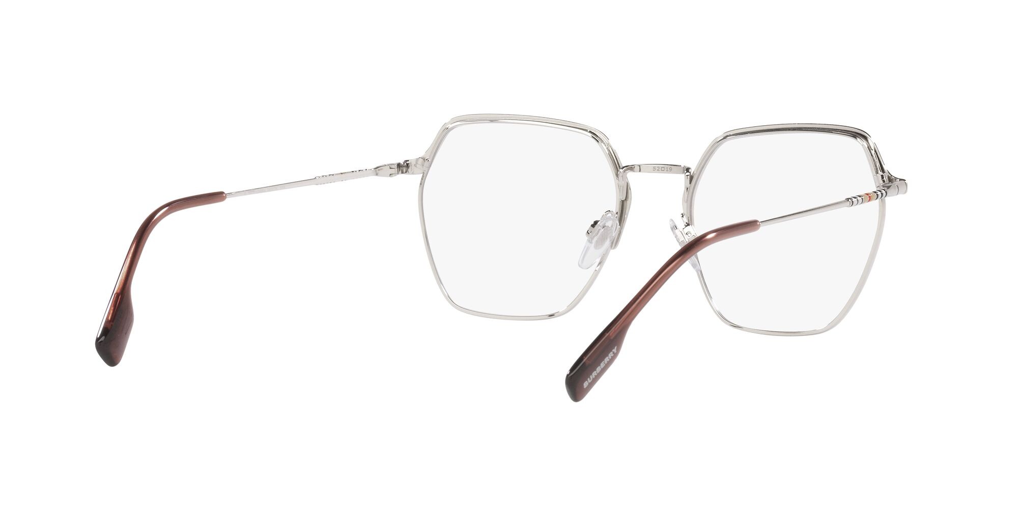 Occhiali da vista Burberry Angelica BE 1371 (1005) colore argento forma irregolare lenti lente demo