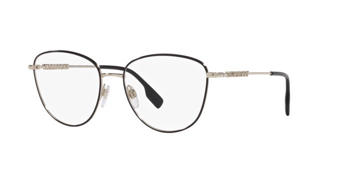 Occhiali da vista Burberry Virginia BE 1376 (1109) colore nero forma pantos lenti lente demo